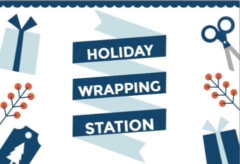 holiday wrapping station