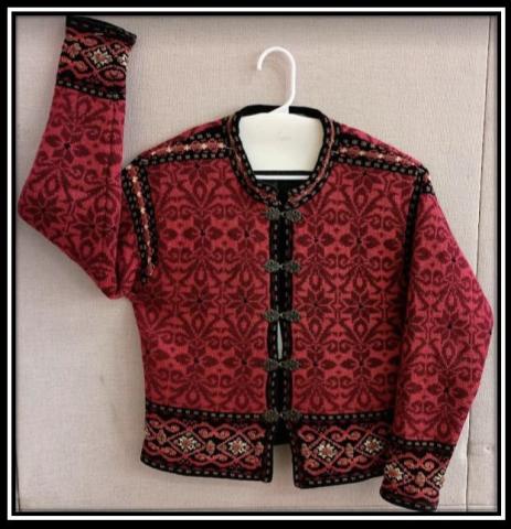 Image of 2024's favorite sweater from the  Sons of Norway Scandinavian Sweater Display