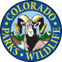 Logo of Colorado Parks and Wildlife featuring a Big Horned Sheep