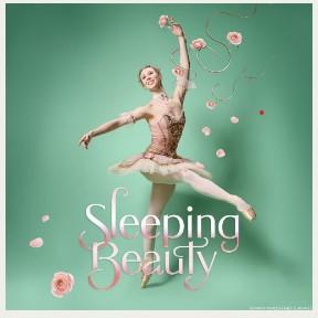 Image of a ballerina posing with Sleeping Beauty title embedded in the image.