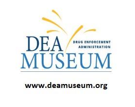 Drug Enforcement Administration Museum logo and web address.